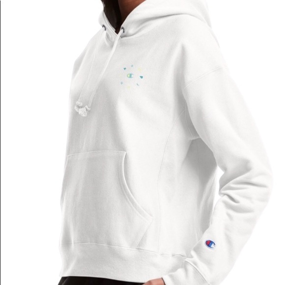 New white Sweatshirt champion Hoodie, Circle Logo - Picture 2 of 7